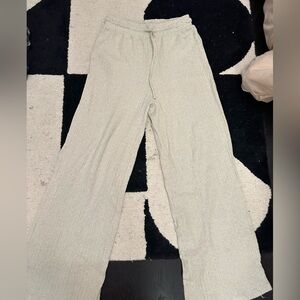 Light Gray Wide-Leg Pants